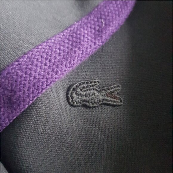Lacoste Blazer Jacket Fitted Blue Lined Purple Preppy Career Size 40 SIze 8 - Picture 10 of 13